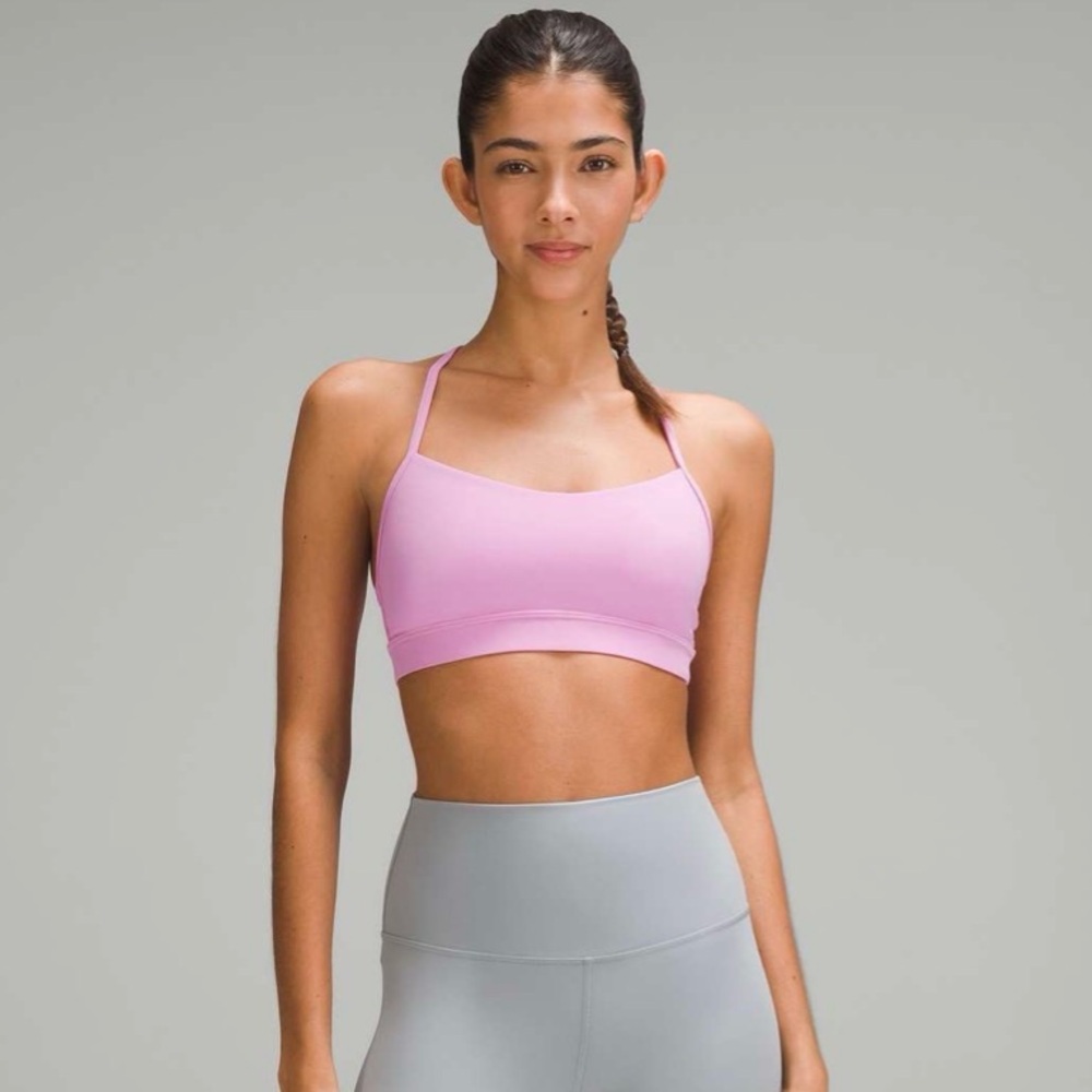Lululemon Flow Y Bra Nulu *Light Support, A–C Cups in Dahlia Mauve, Sz 4